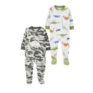 Carter's 2 Pack Footed Fleece Sleeper - Dinosaurs